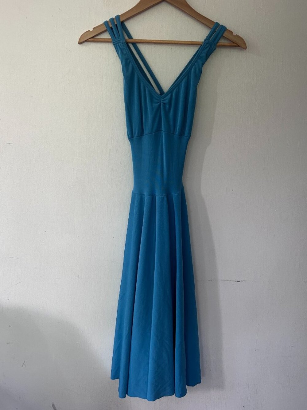 Costume Gallery Blue‎ Slinky Dance Dress Adult Small Strappy Midi Cinderella
